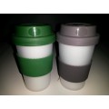 2 x Eco Friendly Reusable Travel Coffee Cup - BPA Free!